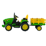 Tractor electric Peg Perego JD Ground Force w/trailer, 12V, 3 ani +, Galben /Verde