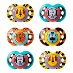 Suzeta Ortodontica de ZI FUN, ONL Tommee Tippee, 6 buc, 18-36 luni, Animalute Multicolore