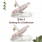 Balansoar si sezlong 2 in 1 Tiny Love Boho Chic, 0 luni +, Bej