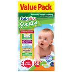 Scutece Babylino Sensitive Economy N4 7-18kg/50 buc