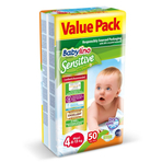 Scutece Babylino Sensitive Economy N4 7-18kg/50 buc