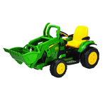 Tractor electric Peg Perego JD Ground Loader, 12V, 3 ani +, Verde / Galben