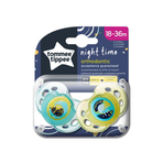 Suzeta ortodontica de noapte Tommee Tippee Fun, 18-36 luni, Meduza, 2 buc