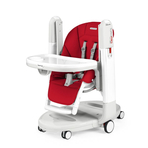 Scaun de masa 3 in 1 Peg Perego Tatamia Follow Me, 0-15 Kg, Fragola, Visiniu