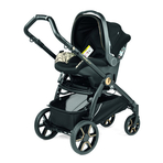Carucior 3 in 1 Peg Perego Book, Primoviaggio SL, 0 - 22 kg, Graphic Gold, Negru / Bej