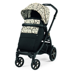 Carucior 3 in 1 Peg Perego Book, Primoviaggio SL,  0 - 22 kg, Graphic Gold, Negru / Bej