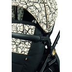 Carucior 3 in 1 Peg Perego Book, Primoviaggio SL, 0 - 22 kg, Graphic Gold, Negru / Bej