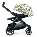 Carucior 3 in 1 Peg Perego Book, Primoviaggio SL,  0 - 22 kg, Graphic Gold, Negru / Bej