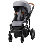 Carucior SMILE III - Frost Grey/Brown Handle