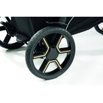 Carucior 3 in 1 Peg Perego Book, Primoviaggio SL,  0 - 22 kg, Graphic Gold, Negru / Bej