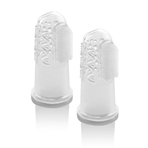 Periuta de dinti din silicon pentru folosire pe deget, 2 bucati, REER 79249