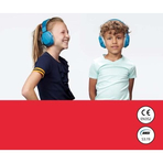 Casti antifonice pliabile pentru copii 5-16 ani, ofera protectie auditiva, SNR 25, albastru, ALPINE Muffy Kids Blue ALP26474