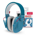 Casti antifonice pliabile pentru copii 5-16 ani, ofera protectie auditiva, SNR 25, albastru, ALPINE Muffy Kids Blue ALP26474