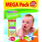 Scutece Babylino Sensitive Megapack Maxi N4 78 buc