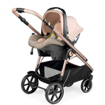 Carucior 3 in 1 Peg Perego Veloce, Primoviaggio SL, 0 - 22 kg, Mon Amour, Bej / Roz