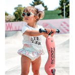 Trotineta copii cu sezut, transformabila 2in1, HighwayKick 1 Peach, 1-5 ani, pana la 50 kg, Scoot Ride