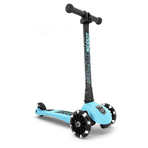 Trotineta copii pliabila, reglabila, roti luminoase, Highwaykick 3 Led Blueberry, 3-6 ani, pana la 50 kg, Scoot Ride