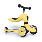 Trotineta copii cu sezut, transformabila 2in1, HighwayKick 1 Lemon, 1-5 ani, pana la 50 kg, Scoot  Ride