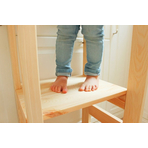 Inaltator Learning Tower Ajustabil, Ajutor de bucatarie MeowBaby , lemn natur