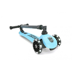 Trotineta copii pliabila, reglabila, roti luminoase, Highwaykick 3 Led Blueberry, 3-6 ani, pana la 50 kg, Scoot Ride