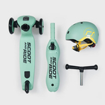 Trotineta copii cu sezut, transformabila 2in1, HighwayKick 1 Kiwi, 1-5 ani, pana la 50 kg, Scoot Ride