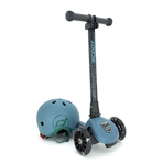 Trotineta copii pliabila, reglabila, roti luminoase, Highwaykick 3 Led Steel, 3-6 ani, pana la 50 kg, Scoot Ride