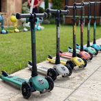 Trotineta copii pliabila, reglabila, roti luminoase, Highwaykick 3 Led Peach, 3-6 ani, pana la 50 kg, Scoot Ride