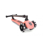 Trotineta copii pliabila, reglabila, roti luminoase, Highwaykick 3 Led Peach, 3-6 ani, pana la 50 kg, Scoot Ride
