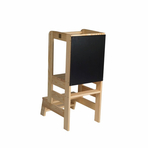 Inaltator Learning Tower Ajustabil cu tabla de scris, Ajutor de bucatarie MeowBaby , lemn natur