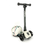 Trotineta copii pliabila, reglabila, roti luminoase, Highwaykick 3 Led Ash, 3-6 ani, pana la 50 kg, Scoot Ride