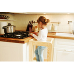 Inaltator Learning Tower Ajustabil, Ajutor de bucatarie MeowBaby , lemn natur