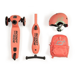 Trotineta copii cu sezut, transformabila 2in1, HighwayKick 1 Peach, 1-5 ani, pana la 50 kg, Scoot  Ride