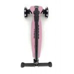 Trotineta copii pliabila, reglabila, roti luminoase, Highwaykick 3 Led Rose, 3-6 ani, pana la 50 kg, Scoot Ride