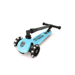 Trotineta copii pliabila, reglabila, roti luminoase, Highwaykick 3 Led Blueberry, 3-6 ani, pana la 50 kg, Scoot Ride