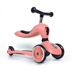 Trotineta copii cu sezut, transformabila 2in1, HighwayKick 1 Peach, 1-5 ani, pana la 50 kg, Scoot  Ride