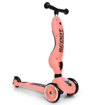 Trotineta copii cu sezut, transformabila 2in1, HighwayKick 1 Peach, 1-5 ani, pana la 50 kg, Scoot  Ride