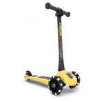 Trotineta copii pliabila, reglabila, roti luminoase, Highwaykick 3 Led Lemon, 3-6 ani, pana la 50 kg, Scoot Ride