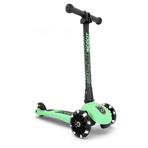 Trotineta copii pliabila, reglabila, roti luminoase, Highwaykick 3 Led Kiwi, 3-6 ani, pana la 50 kg, Scoot Ride