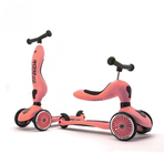 Trotineta copii cu sezut, transformabila 2in1, HighwayKick 1 Peach, 1-5 ani, pana la 50 kg, Scoot  Ride