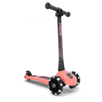 Trotineta copii pliabila, reglabila, roti luminoase, Highwaykick 3 Led Peach, 3-6 ani, pana la 50 kg, Scoot Ride