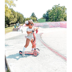 Trotineta copii cu sezut, transformabila 2in1, HighwayKick 1 Peach, 1-5 ani, pana la 50 kg, Scoot Ride