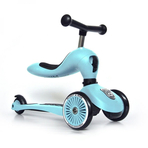 Trotineta copii cu sezut, transformabila 2in1, HighwayKick 1 Blueberry, 1-5 ani, pana la 50 kg, Scoot  Ride