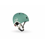 Casca de protectie pentru copii, sistem de reglare magnetic cu led, XXS-S, 45-51 cm, 1 an+, Forest, Scoot Ride