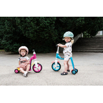 Trotineta copii 1-4 ani, transformabila 2in1, HighwayBaby+ Roz Galben, Scoot and Ride