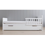 Sertar depozitare cu capac pentru patut copii Woodies 140 70 cm, alb