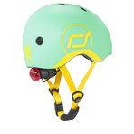 Casca de protectie pentru copii, sistem de reglare magnetic cu led, XXS-S, 45-51 cm, 1 an+, Kiwi, Scoot Ride