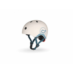 Casca de protectie pentru copii, sistem de reglare magnetic cu led, XXS-S, 45-51 cm, 1 an+, Ash, Scoot Ride