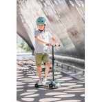 Casca de protectie pentru copii, sistem de reglare magnetic cu led, S-M, 51-55 cm, 3 ani+, Forest, Scoot Ride