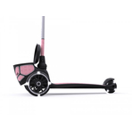 Trotineta copii pliabila cu roti luminoase, suport jucarie, Highwaykick 2 Lifestyle Rose Reflectorizant, 2 ani +, pana la 50 kg, Scoot  Ride