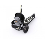 Trotineta copii pliabila, suport jucarie, Highwaykick 2 Lifestyle Zebra, 2 ani +, pana la 50 kg, Scoot Ride
